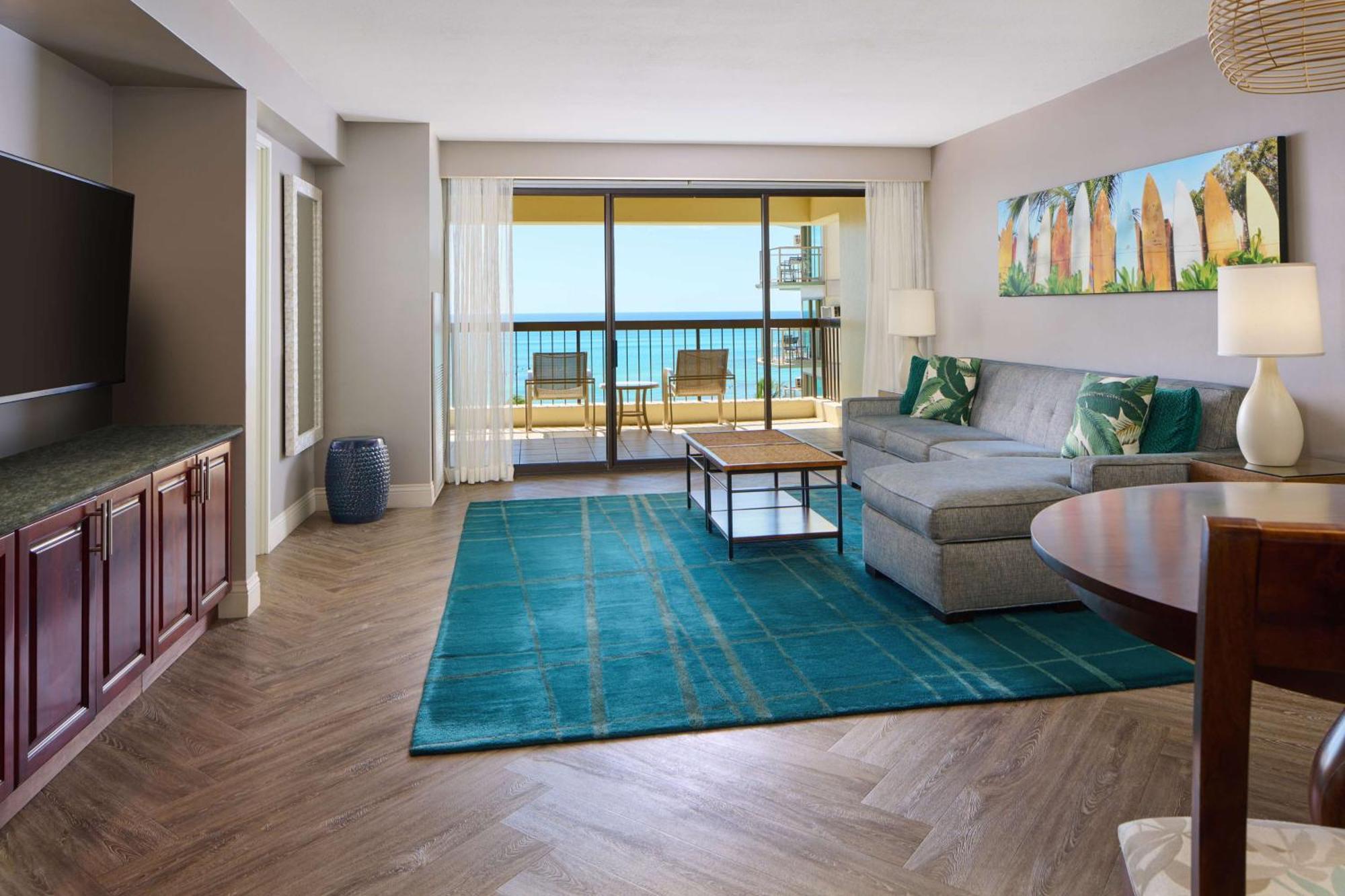 แอสตัน ไวกีกิ บีช ทาวเวอร์ Aparthotel โฮโนลูลู ภายนอก รูปภาพ Living room