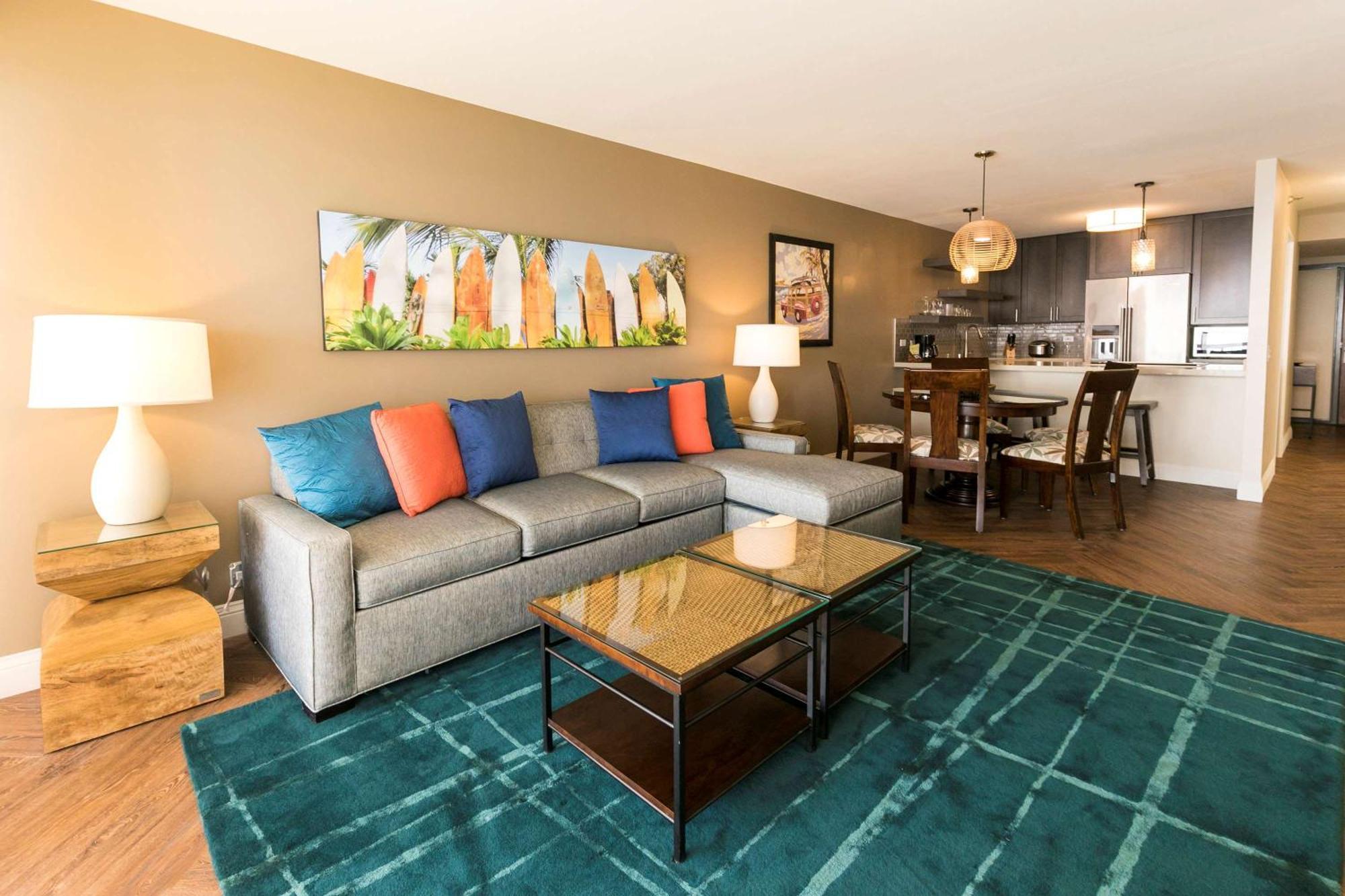 แอสตัน ไวกีกิ บีช ทาวเวอร์ Aparthotel โฮโนลูลู ภายนอก รูปภาพ Living room